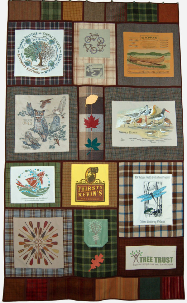 Wool Potholder Men's Quilt by Cindy Thury Smith